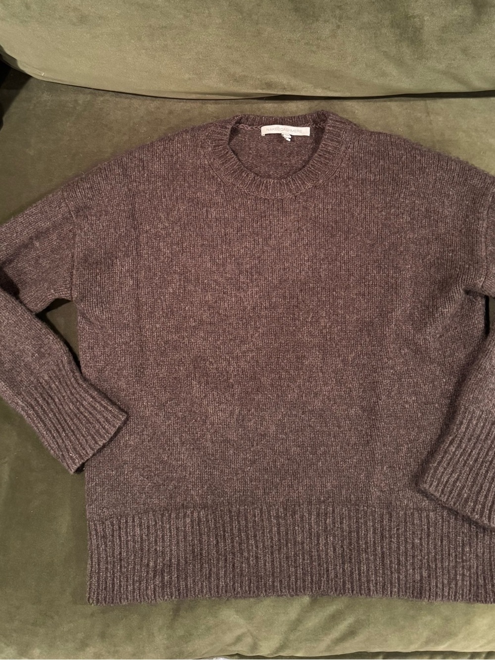 Naked Cashmere women’s oversized crewneck sweater in truffle